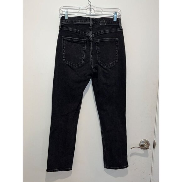Agolde Riley Crop Black  Ash Jeans Women Size 26 - Picture 6 of 12